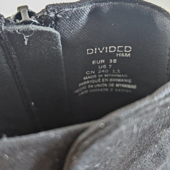 H&M Block Heel Faux Suede Boots - Picture 9 of 12